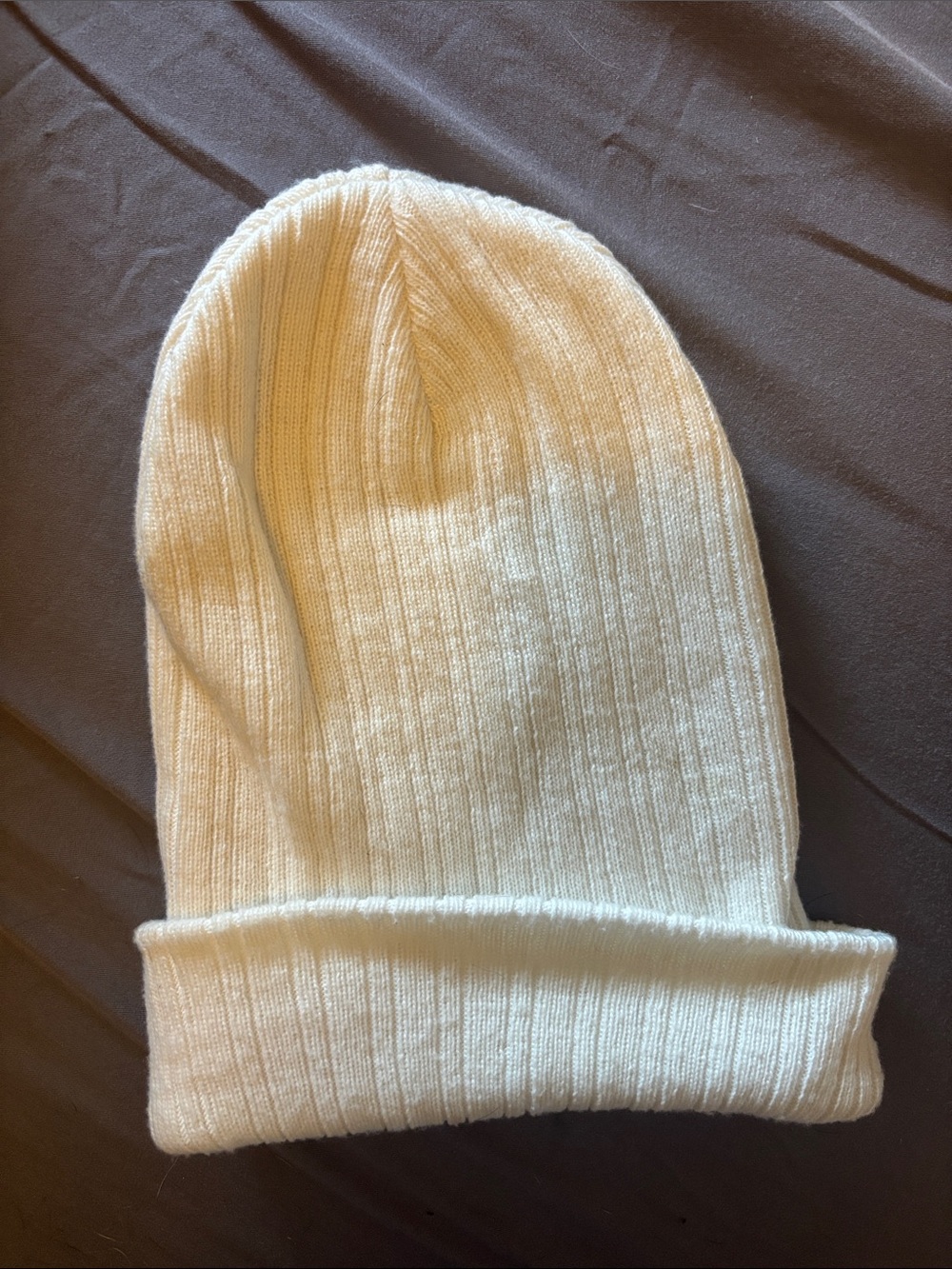 White Cream Knit Beanie Hat Wild Fable